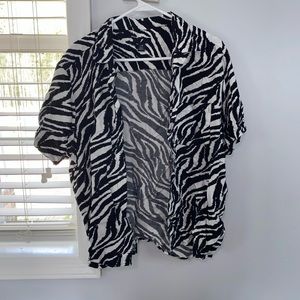 Zebra Button Up Shirt